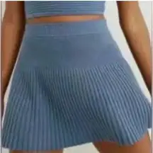 Aerie Take Charge Blue Sweater Skirt Medium New with tag