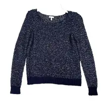 Joie Sweater Women Small Midnight Blue Marled Dereka Casual Versatile Minimalist