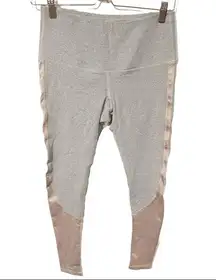 Split 59 Size Small Grey Colorblock Pink Mesh Athletic Leggings