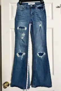 indigo rein jeans High Rise- Wow Flare Jeans Size W24 L 32-1/2  USA Size1 SKU 2