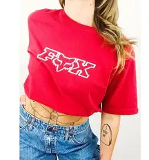 Vintage FOX Graphic Tee in Red | Size M