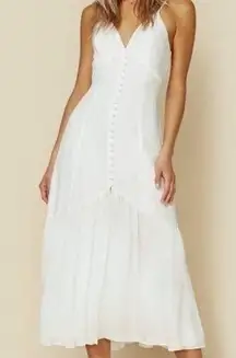 CAMI NYC 100% silk body white/off white midi dress NWT