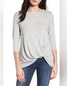 MATTY M Cute Rouched Light Cozy Sweatshirt Sz L