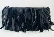 B-low the belt leather fringe clutch NWOT