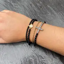 Beaded Bracelet cross set