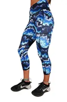 Constantly Varied Gear CVG Storm Print Capri Crossfit Leggings Sz L