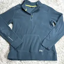 Under Armour Women's 1/4 Zip Fleece Pullover, Gray, Size Medium