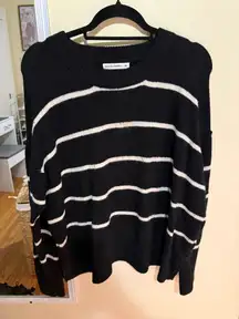 Black and White Striped Sweater