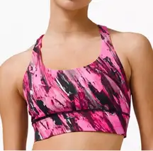 Lululemon Long Line Energy Bra - Incentive Refresh Multi Pink Size 6