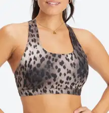 Fabletics |Kessler Strappy Medium Impact Sports Bra Cheetah Print NWT M