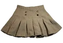 Kendall + Kylie Pleated Tweed Mini Skirt Size L Preppy Clueless Y2K Tweecore