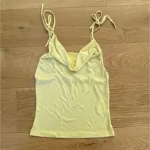 More To Come - Banks Drape Tie Shoulder Top in Yellow