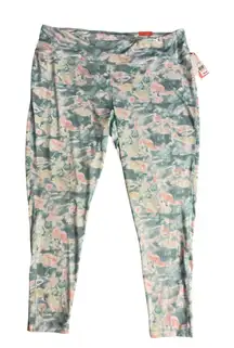 Zelos Plus Size 4X Leggings in Studio Strength in‎ Aqua Swirl