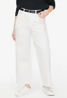 NWT J. Crew Curvy Wide-leg Cropped Jean All-day Stretch Seashell White