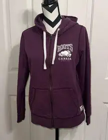 Roots  CANADA Purple Zip Front Hoodie