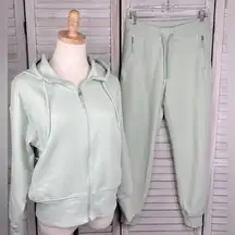 Old Navy  Activewear Set Joggers & Full Zip Hoodie Light Green-Small