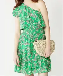 One Shoulder Green Dress