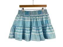 Aqua Womens Blue & White Striped Mini Skirt S