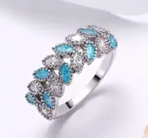 Elements New Swarovski  Sky Blue Crystal Ring