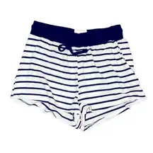 Free People NEW  People White & Black Striped Drawstring Shorts