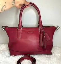 COACH Legacy Molly Duffle tote satchel purse handbag Cognac Glove Leather