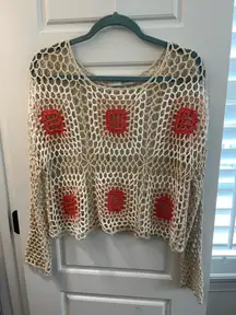 Crochet knit sweater 