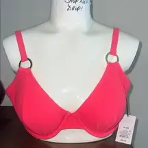 NEW / 36DD Shade & Shore - Women's Jacquard Ring Front Underwire Bikini