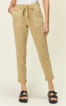 NWT Judy Blue High Waist Khaki Garment Dyed Jogger Jeans Sz 7/28 Cuffed Stretch