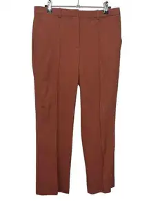 Theory Hartsdale Contour Wool Trousers Rust Women’s Size 4 Cropped Career