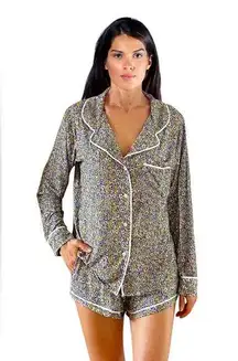 NWT PLUSH Ultra Soft Jersey PJ and Eye Mask Set