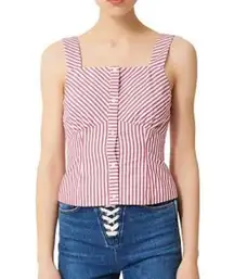 Maje  Loussie Rouge Red and White Striped Top