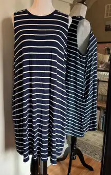 Time and Tru XXL Blue Striped Dress