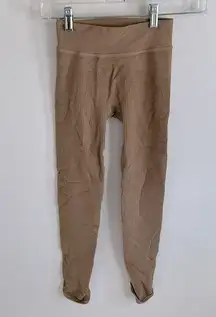 Gymshark Pause Waffle Knit Seamless Leggings Brown