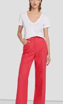 NWT 7ForAllManKind MODERN DOJO LINEN TROUSER IN GERANIUM Size 27