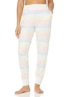 PJ Salvage Womens Button Up Babe Banded Pants Joggers Striped Colorful XS