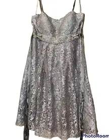 OC by Oleg Cassini Sequin gray dress