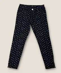U.S Polo Assn. Low Rise Skinny Ankle Jeans Polka Dot Navy White 1/2