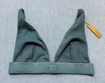 New Skims Cotton Rib Plunge Bralette Size L in Kyanite