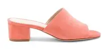 Revolve Raye Cara suede luxe peach heeled sandals