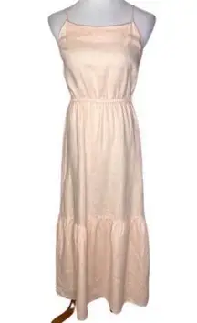 Cloth & Stone NEW Anthropologie  Peach Linen Midi Maxi Dress Womens S MSRP $170