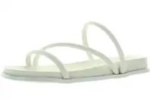 Dolce Vita DV Cortez Womens Faux Leather Slides Strappy Sandals White - US 6.5