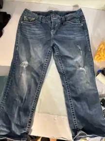 Vigoss Jeans‎ Womens  The Chelsea Capri Distressed 15/16 L23