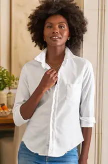 Frank & Eileen Barry Tailored Button-Up White Shirt Famous Demin Medium