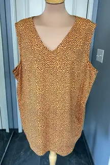 Vintage Maggie Barnes Cheetah‎ Animal Print Sleeveless Tank Top