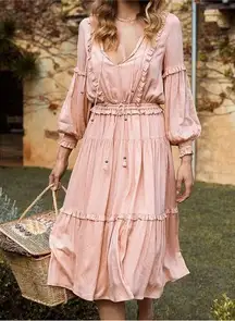 Spell and the Gypsy - Clementine Soiree Boho Dress in Musk - pink size XS