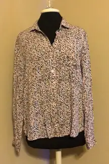 ❤️ Silky Button Front Printed Shirt