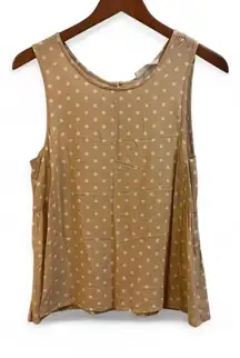 Anthropology Elodie Yellow Polka Dot Sleeveless Blouse Small