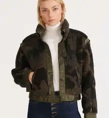 Veronica Beard  Anita Camo Fleece Sherpa Jacket Sz S