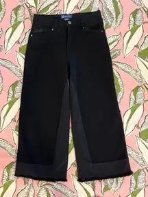 Democracy Skyrise Spliced Fray Hem Wide Leg Jeans NWOT