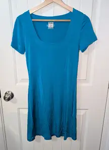 Moschino Mare T-shirt Dress Women's Medium/44 Turquoise Blue